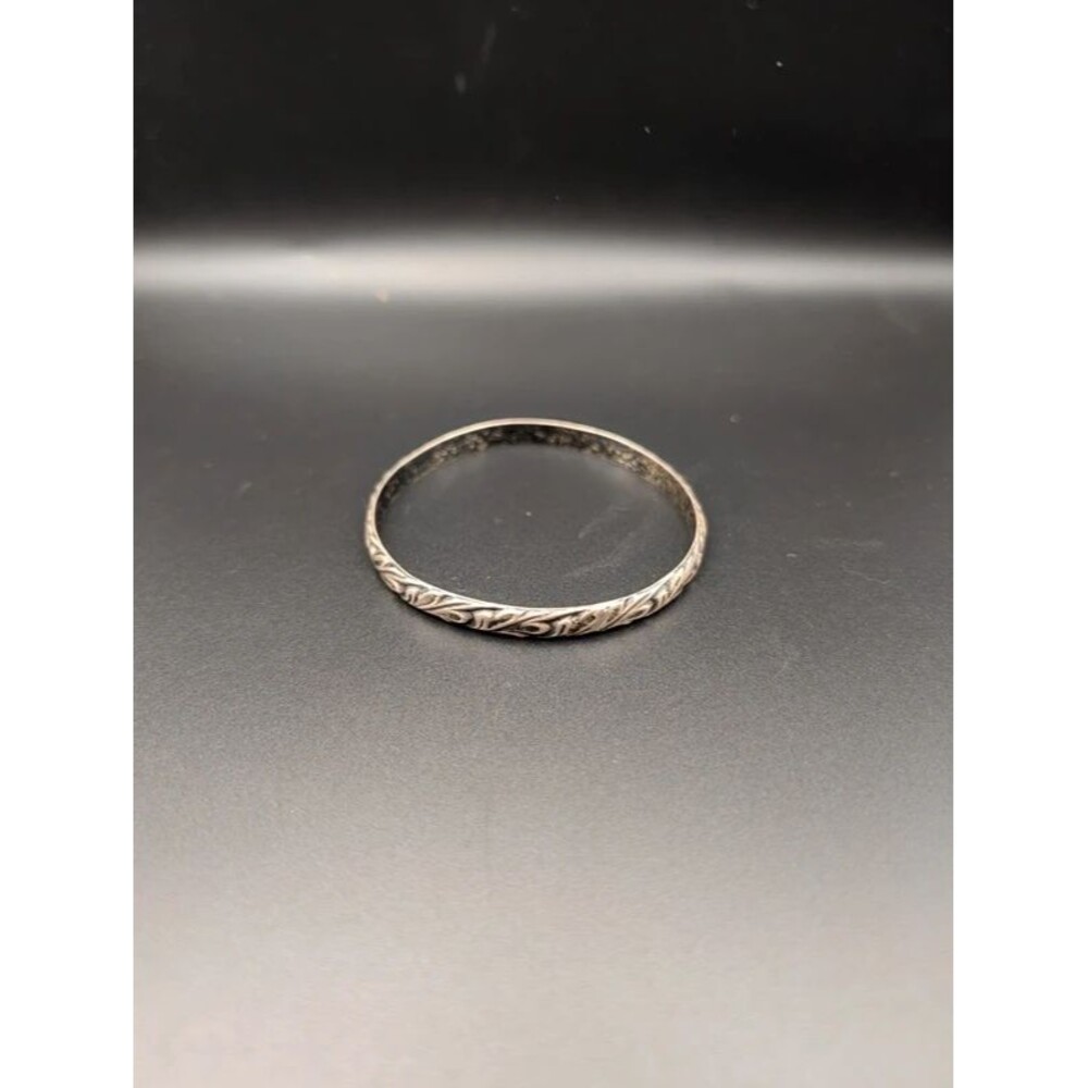 Vintage Danecraft Sterling Silver 925 Etched Bangle Bracelet 20g